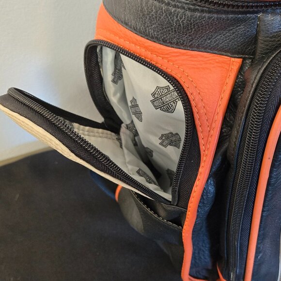 Vintage Harley Davidson Leather Motorcycle Backpack - 105th Anniversary Edition - Picture 12 of 14